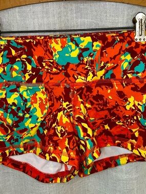 Fleo OG Size XS  2.5” inseam NWT Women’s Orange Multicolor Athletic Shorts